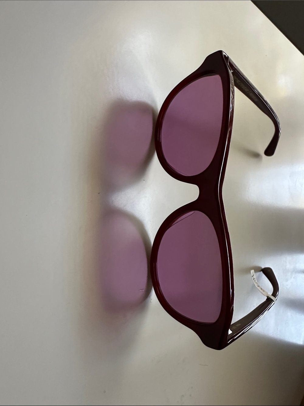 Women's Burgundy Frame Sunglasses with Rose-Tinted Lenses - Freyrs